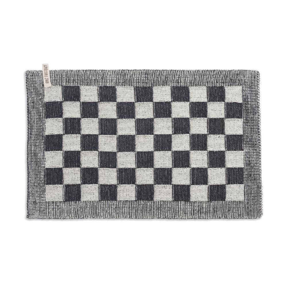 knit factory Placemat Block Ecru/Antraciet
