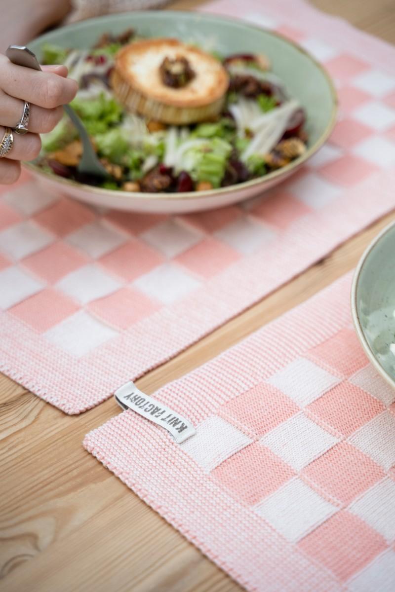 Knit Factory Placemat Block Ecru/Apricot