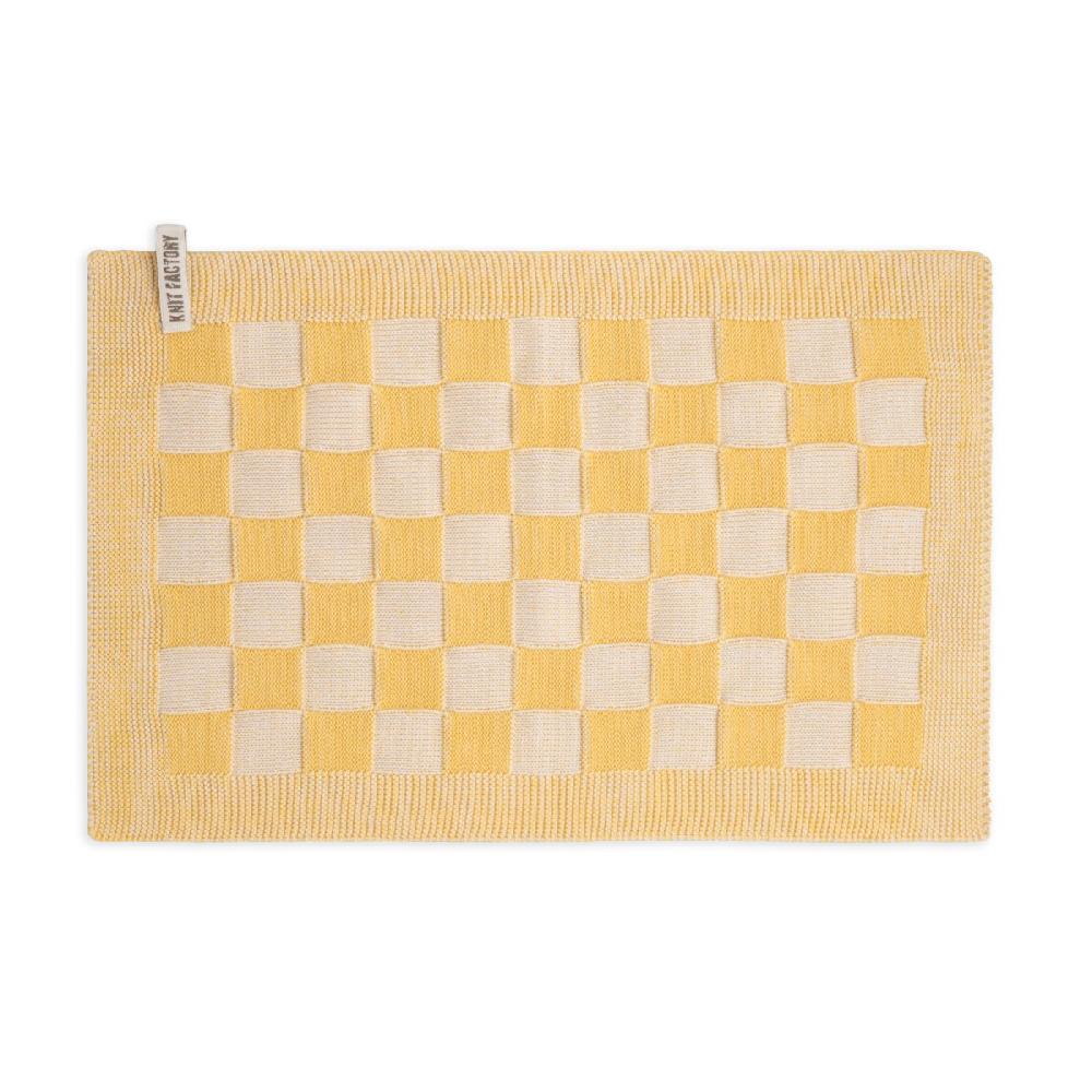 knit factory Placemat Block Ecru/Gold