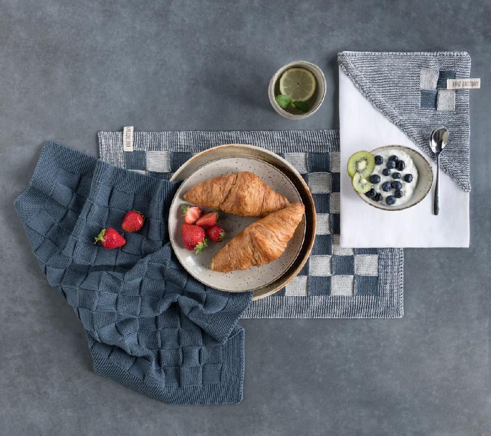 Knit Factory Placemat Block Ecru/Granit