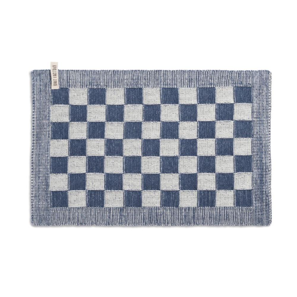 knit factory Placemat Block Ecru/Jeans