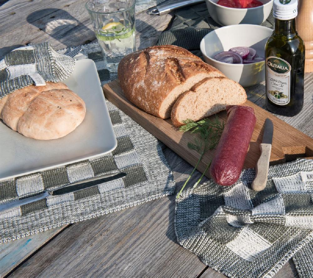 Knit Factory Placemat Block Ecru/Khaki