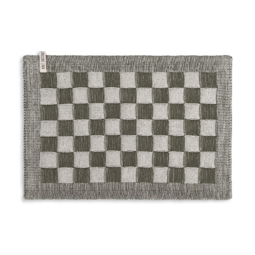 knit factory Placemat Block Ecru/Khaki