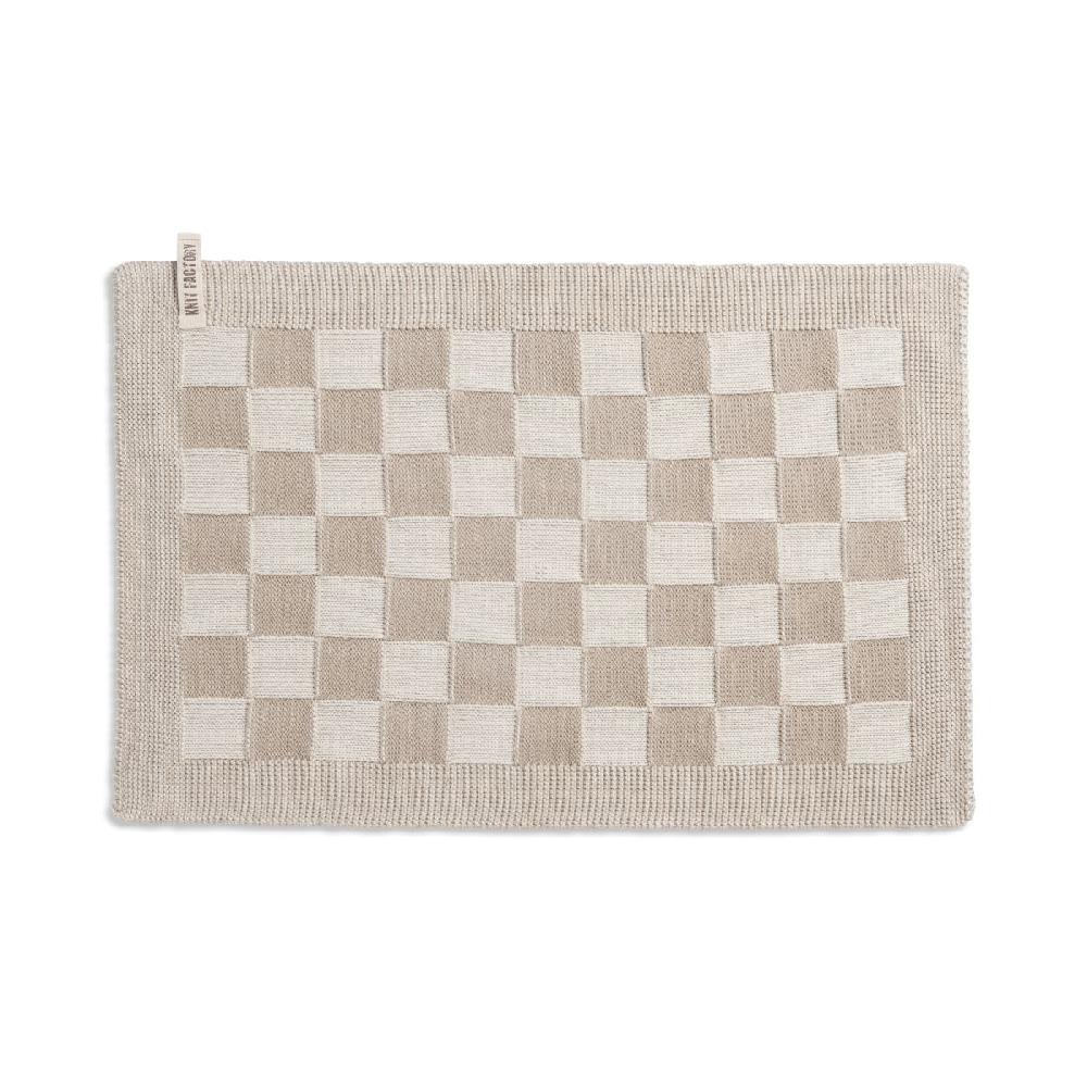 knit factory Placemat Block Ecru/Linnen