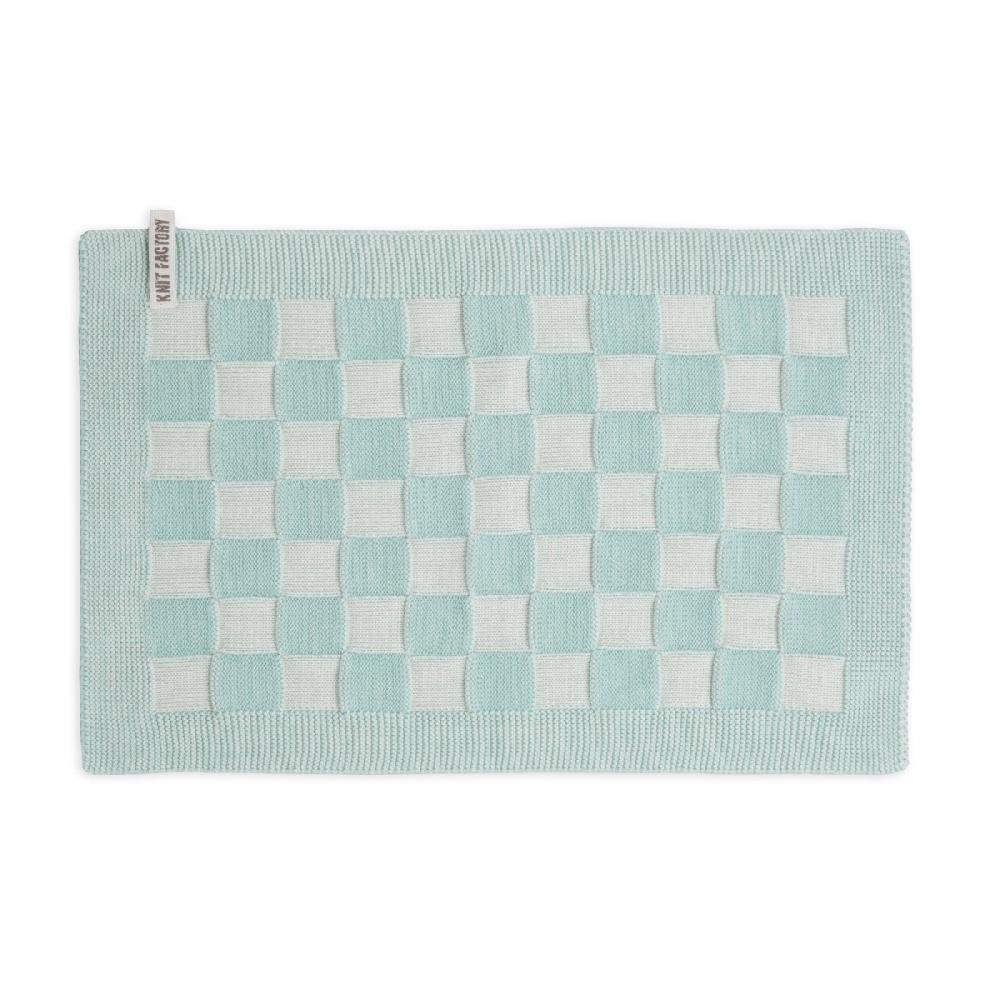 knit factory Placemat Block Ecru/Mint