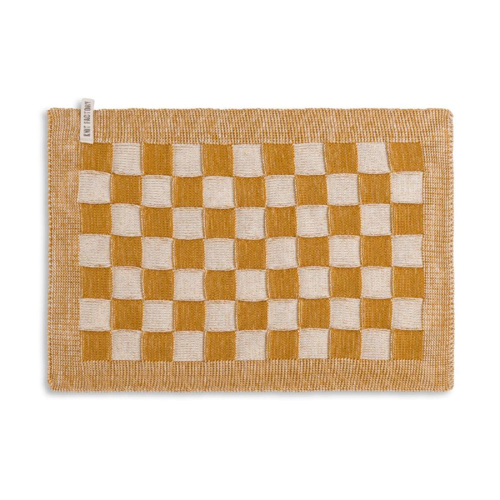 knit factory Placemat Block Ecru/Oker