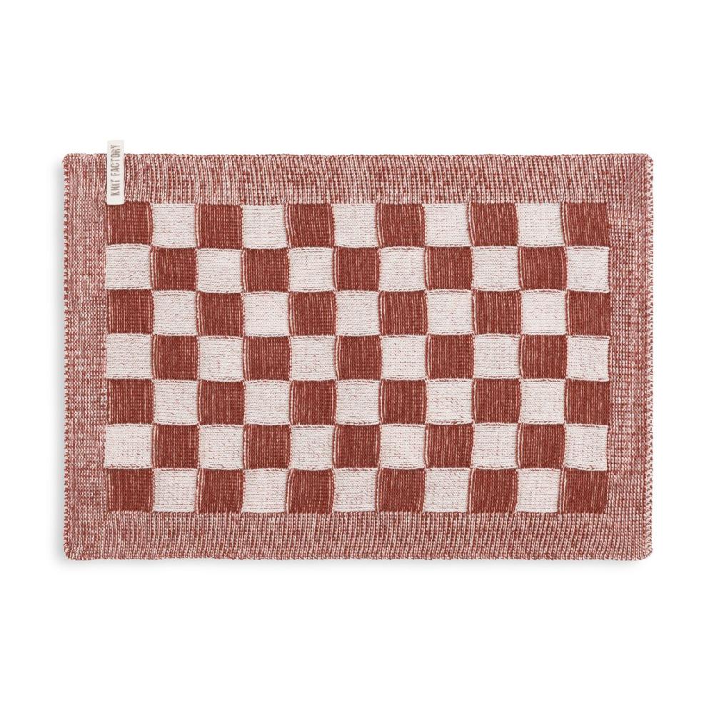 knit factory Placemat Block Ecru/Roest