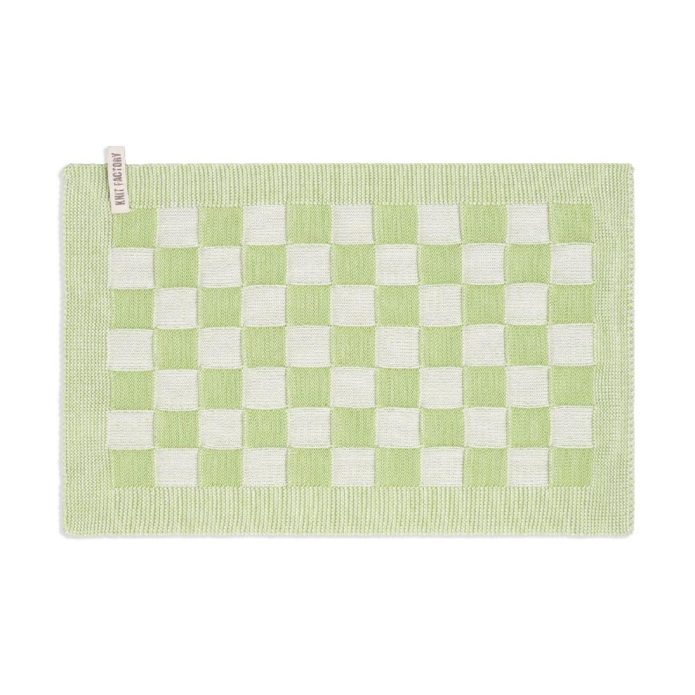 knit factory Placemat Block Ecru/Spring Green