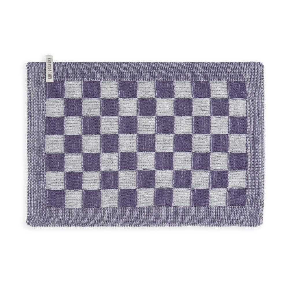 knit factory Placemat Block Ecru/Violet