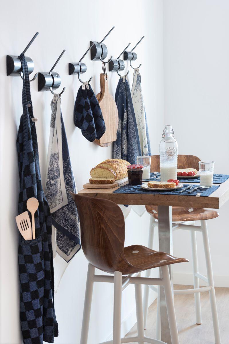 Knit Factory Placemat Block Zwart/Jeans