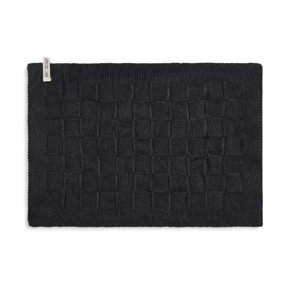 knit factory Placemat Uni Antraciet