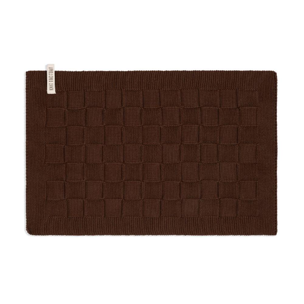 knit factory Placemat Uni Chocolate