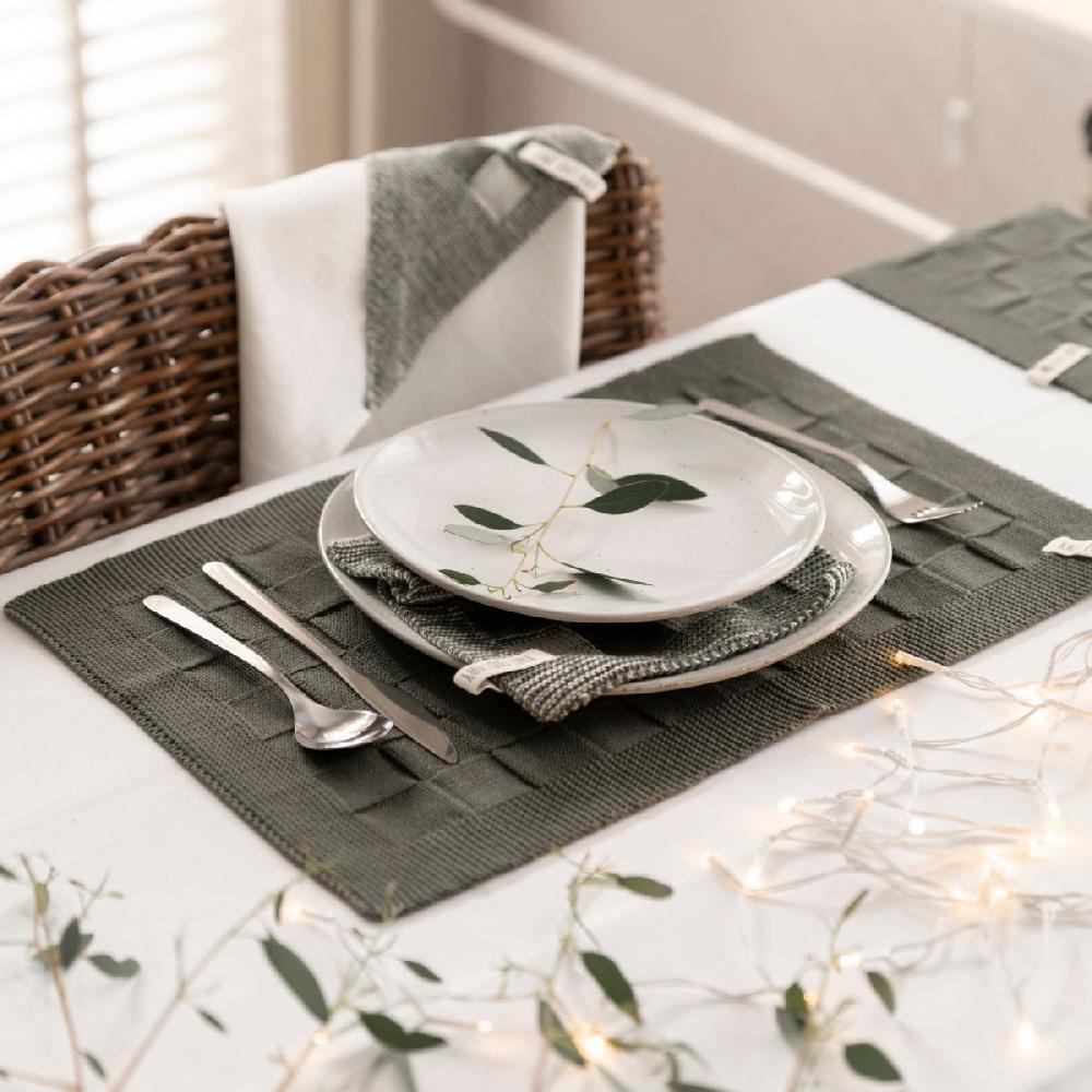 Knit Factory Placemat Uni Khaki