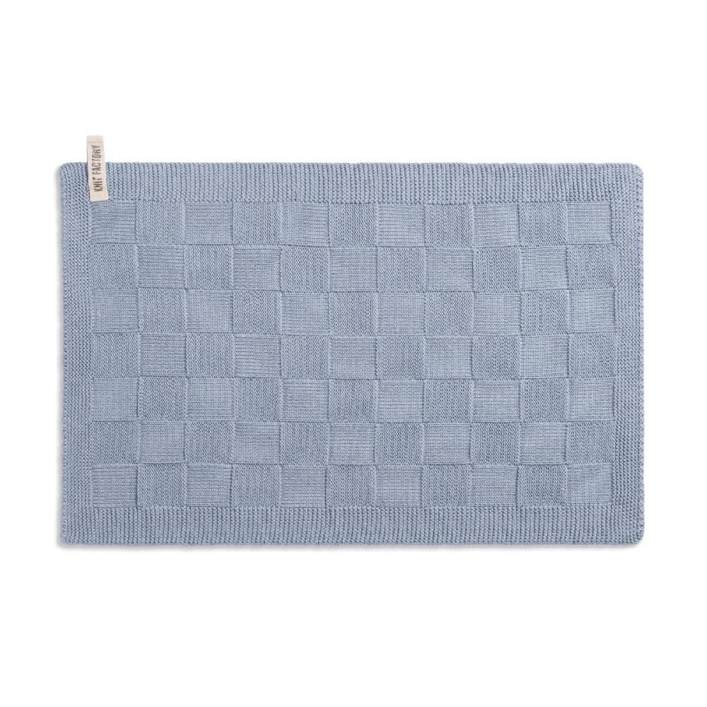 knit factory Placemat Uni Licht Grijs