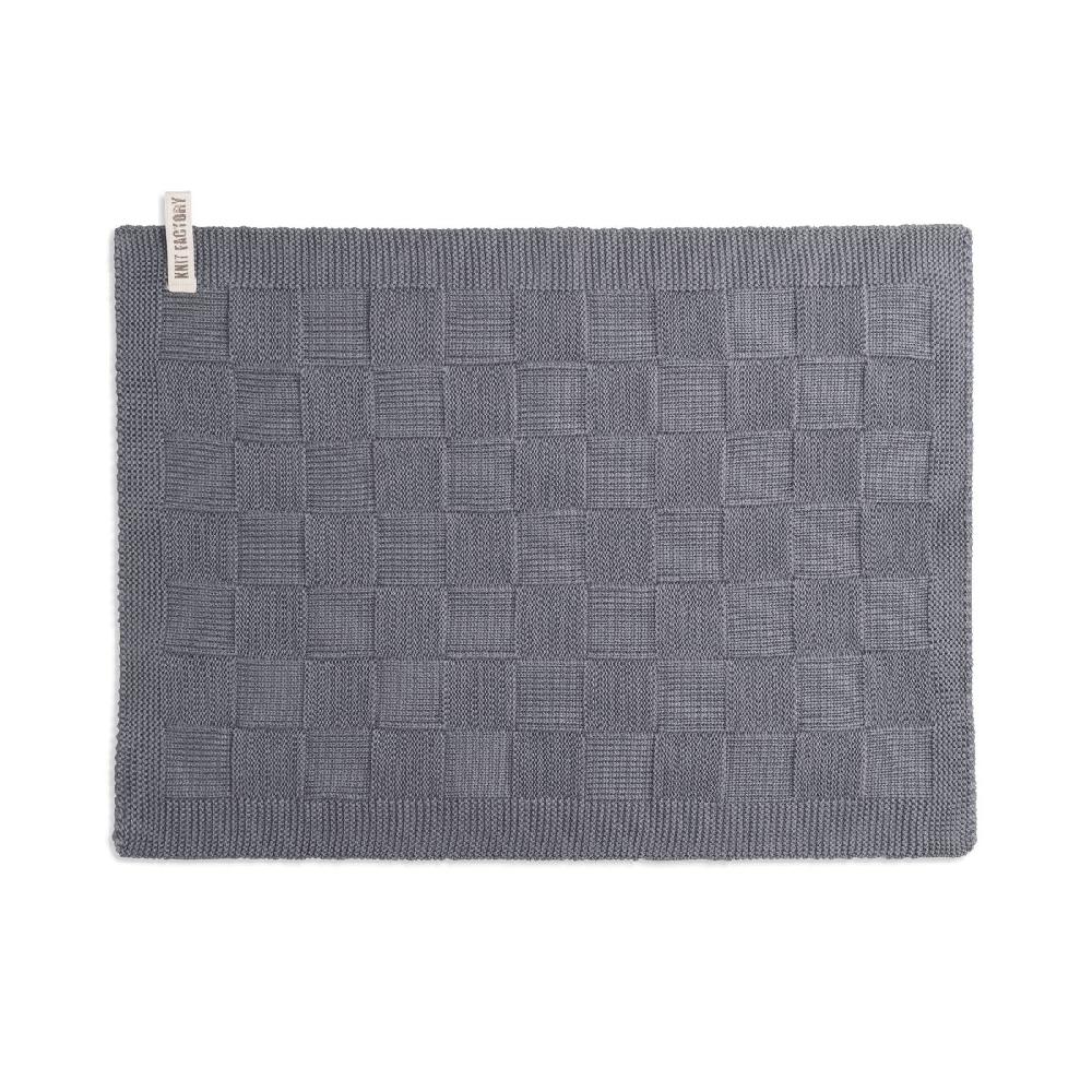 knit factory Placemat Uni Med Grey