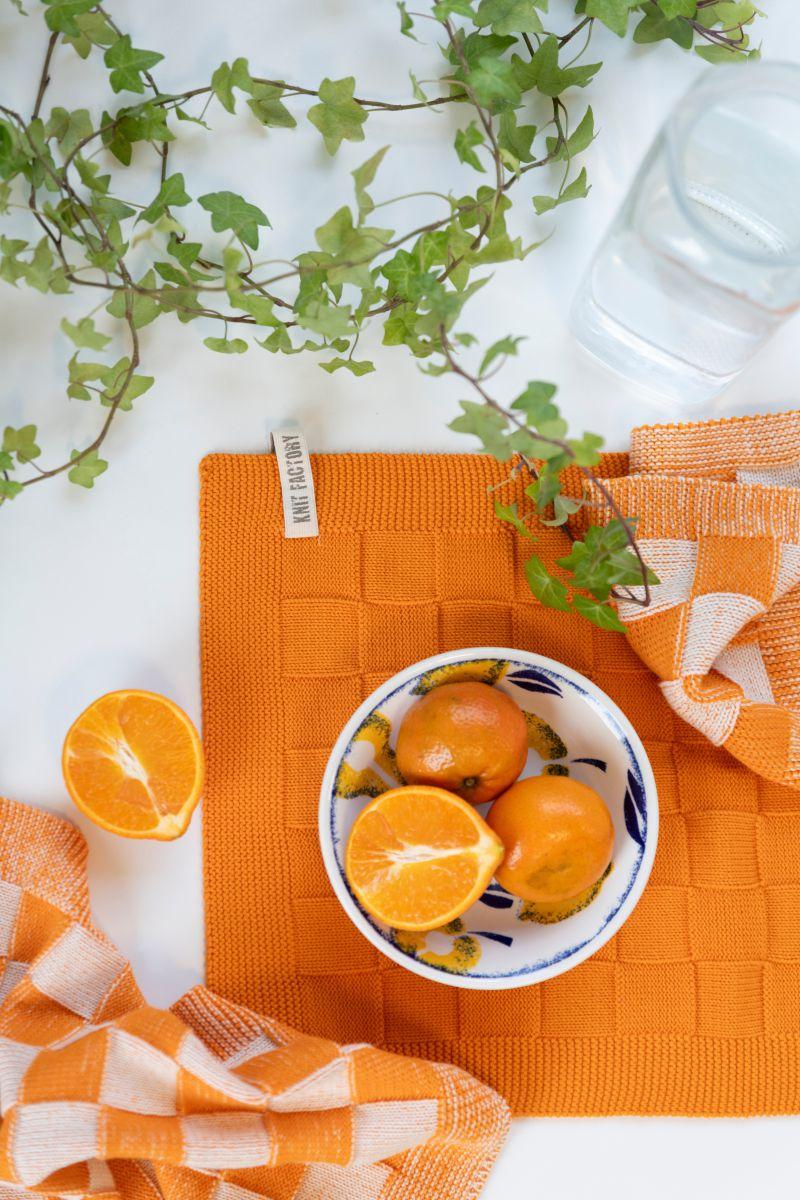 Knit Factory Placemat Uni Orange