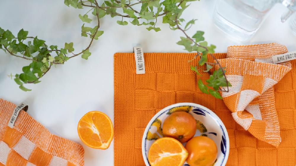 Knit Factory Placemat Uni Orange