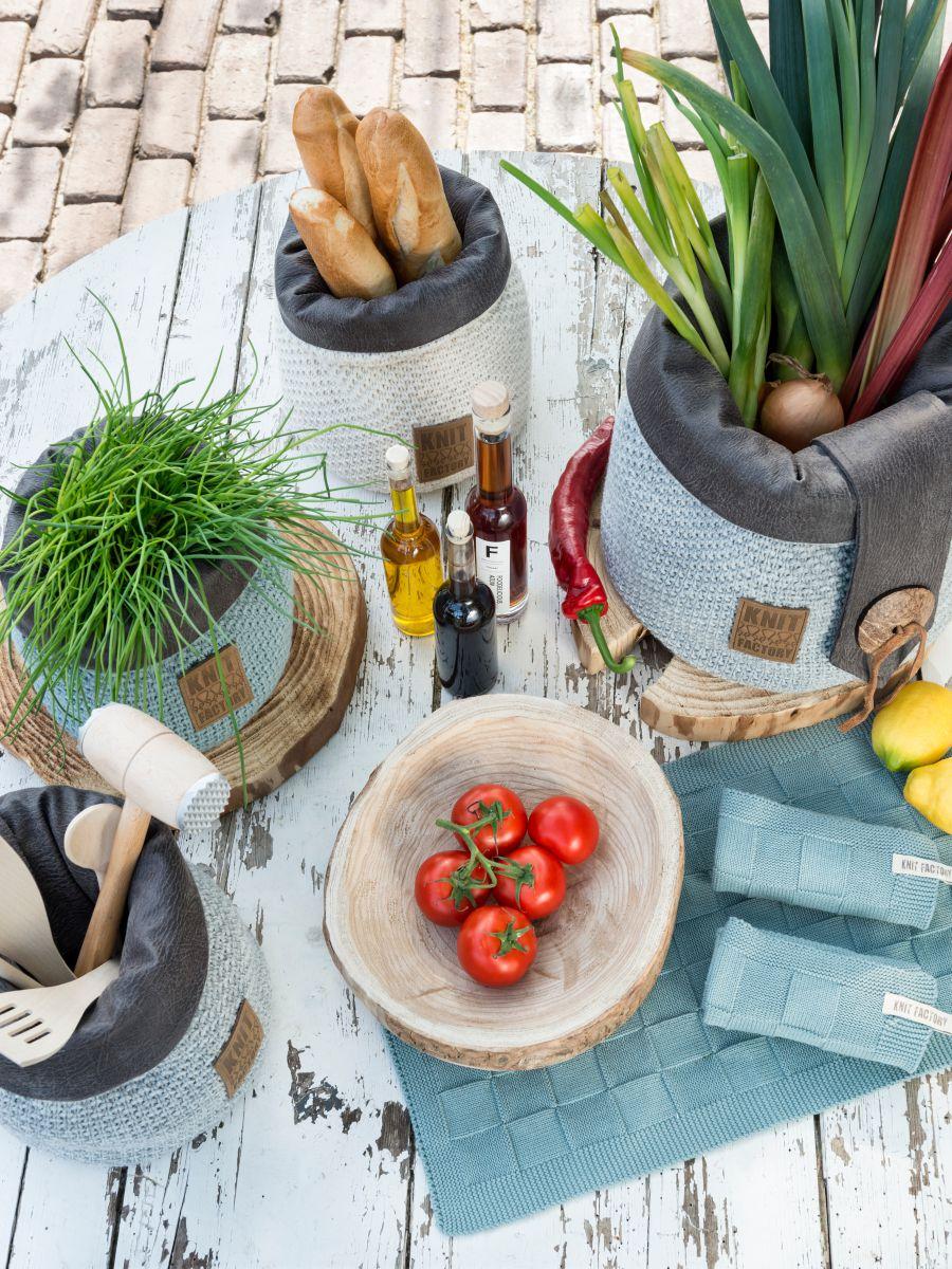 Knit Factory Placemat Uni Stone Green