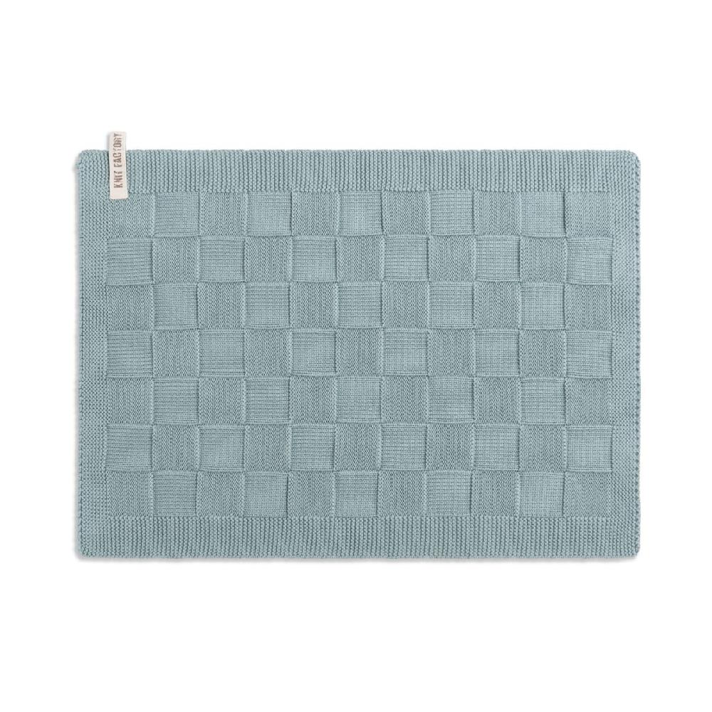 knit factory Placemat Uni Stone Green