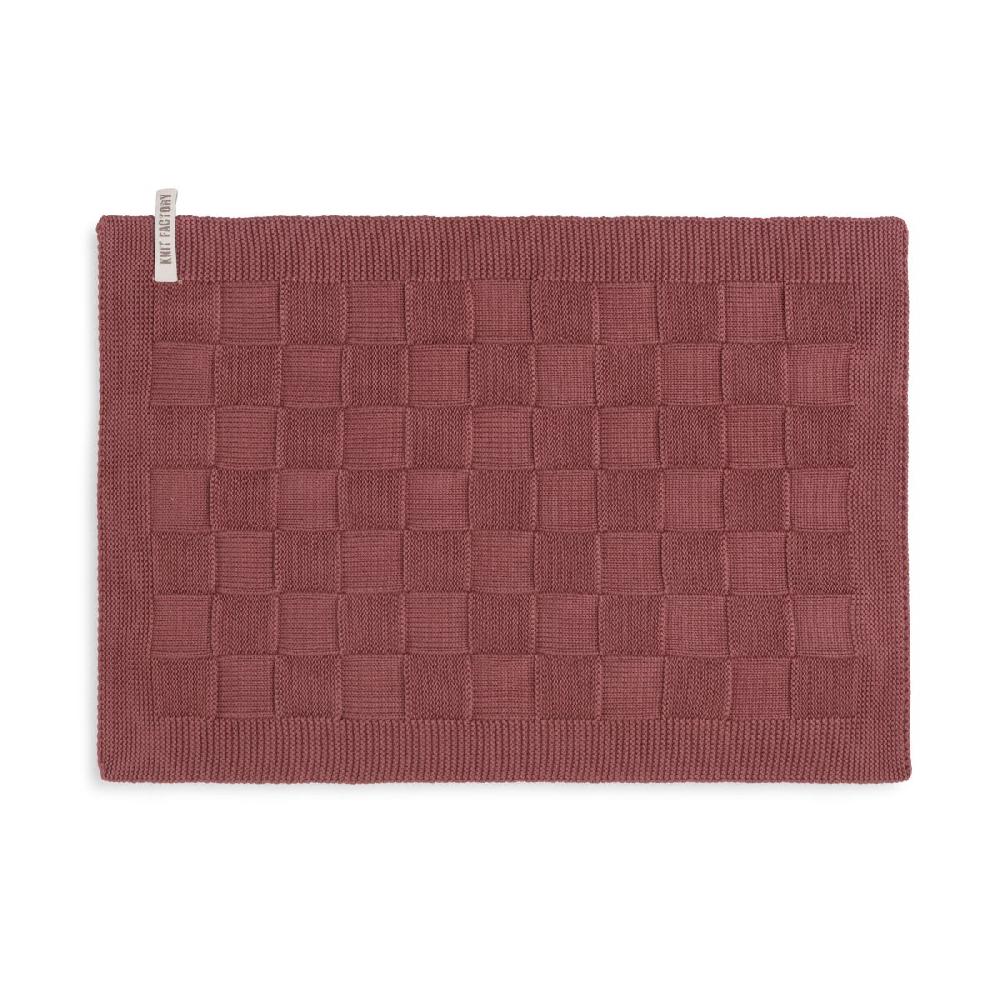 knit factory Placemat Uni Stone Red