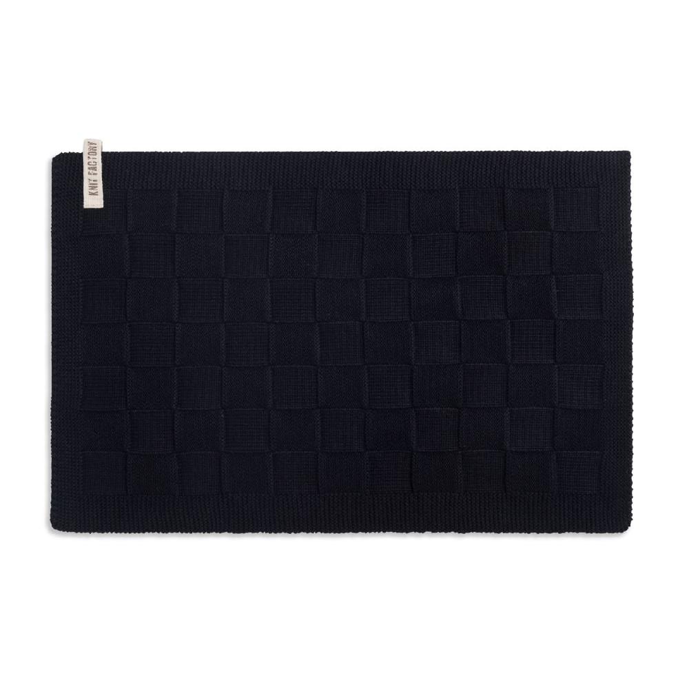 knit factory Placemat Uni Zwart