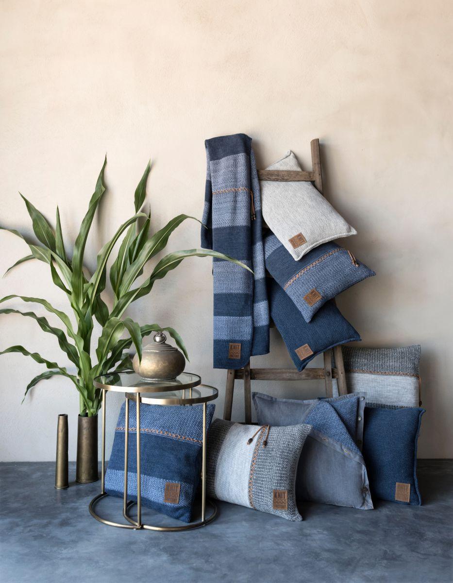 Knit Factory Rick Kussen Jeans/Indigo - 50x50