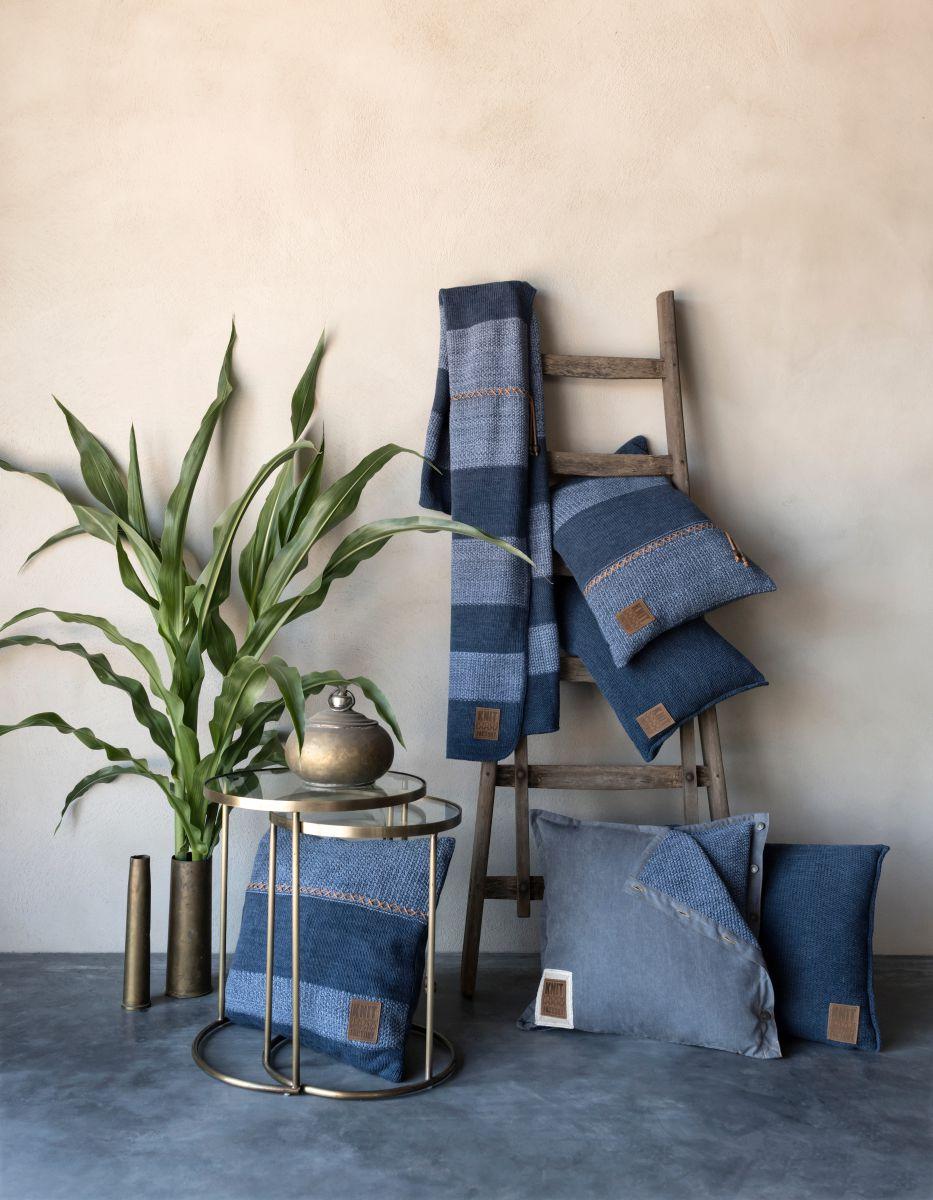 Knit Factory Rick Kussen Jeans/Indigo - 50x50