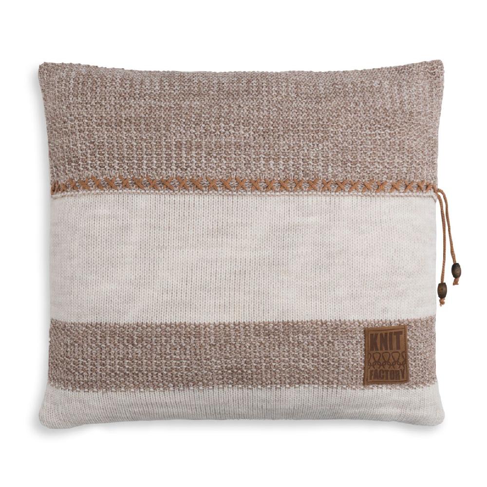 knit factory Roxx Kussen Beige/Marron - 50x50