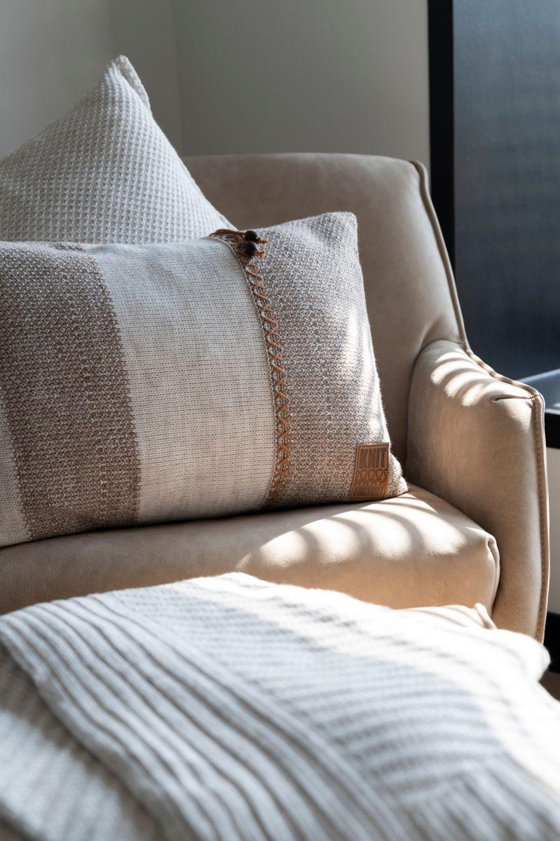 Knit Factory Roxx Kussen Beige/Marron - 60x40