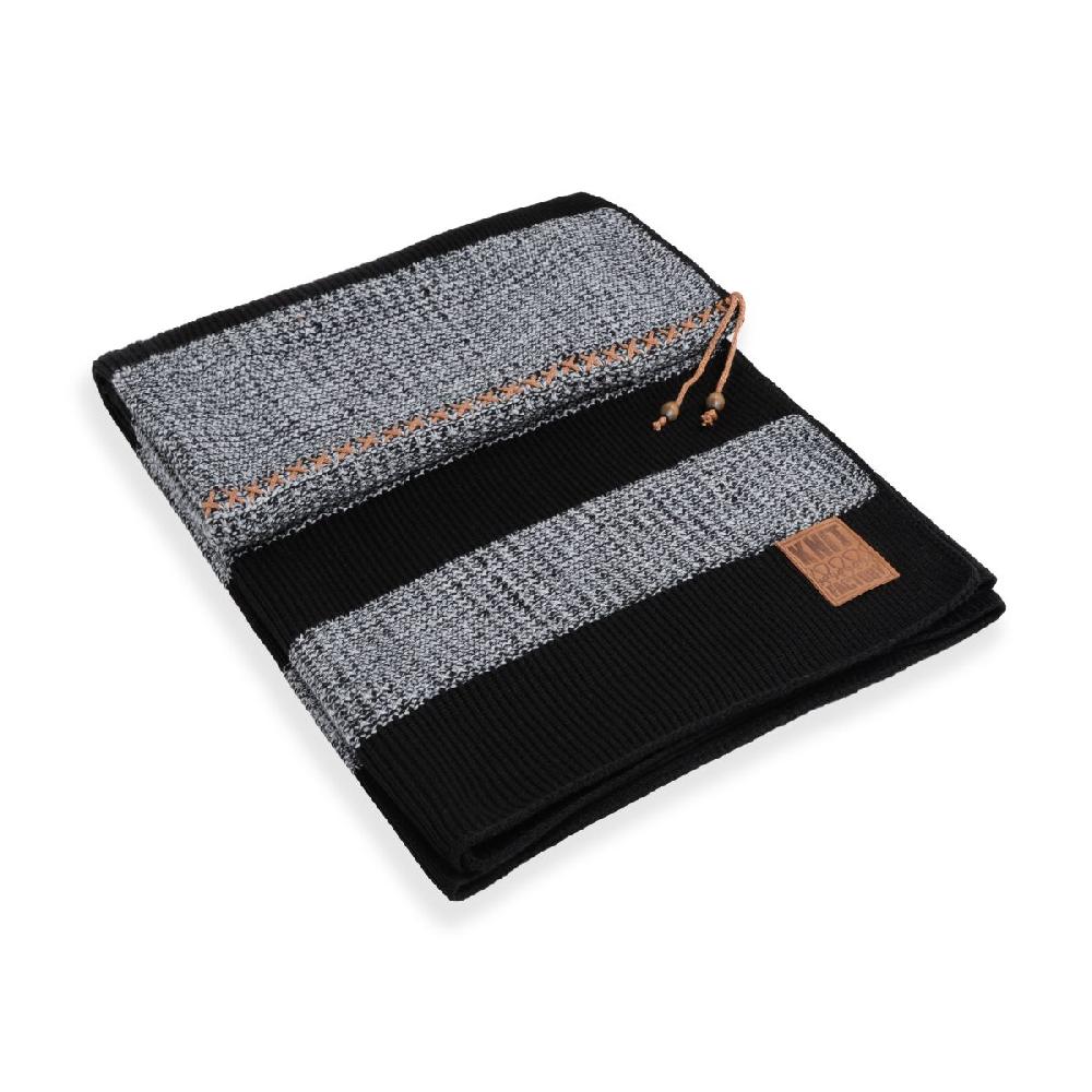 knit factory Roxx Plaid Zwart/Licht Grijs