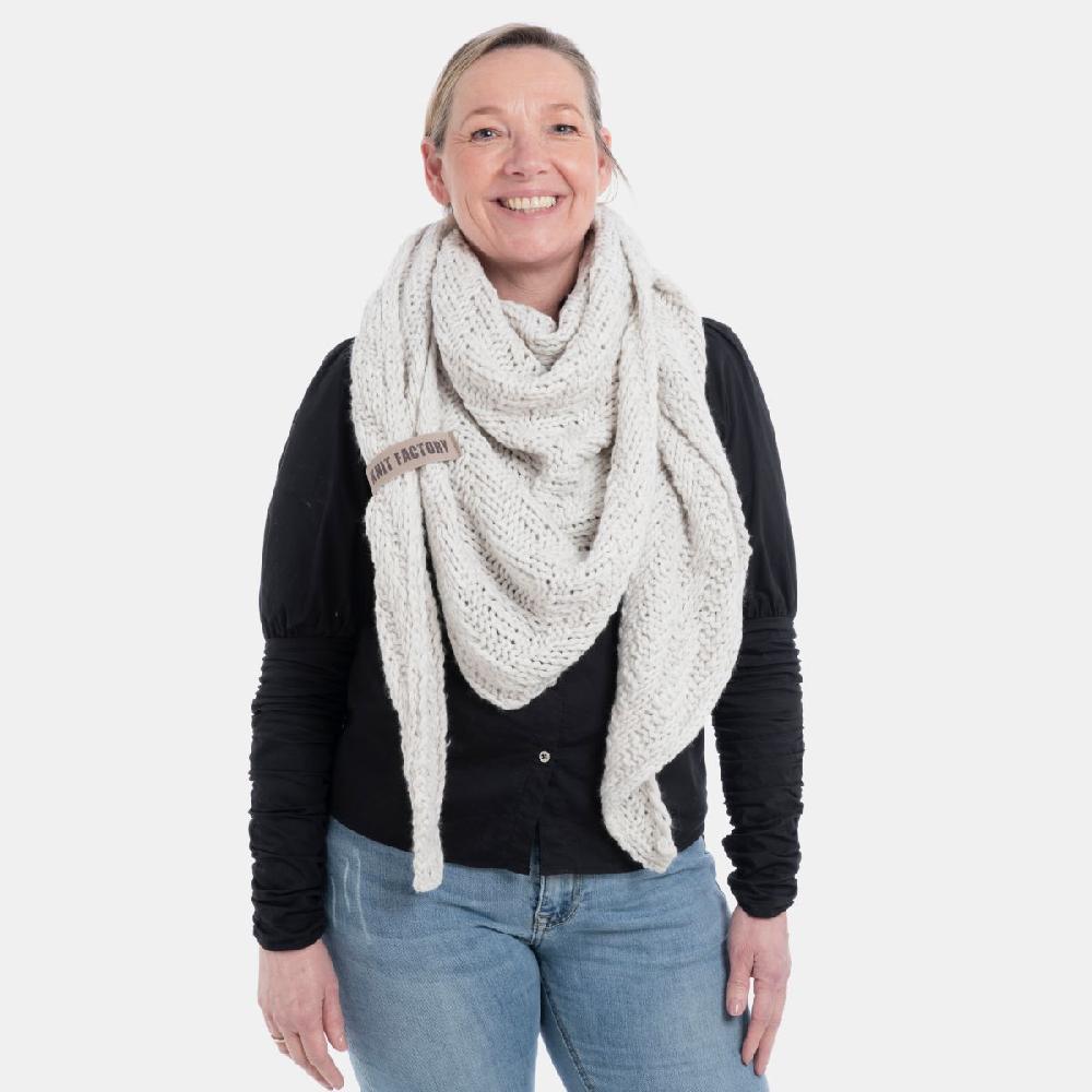 Knit Factory Sally Omslagdoek Beige