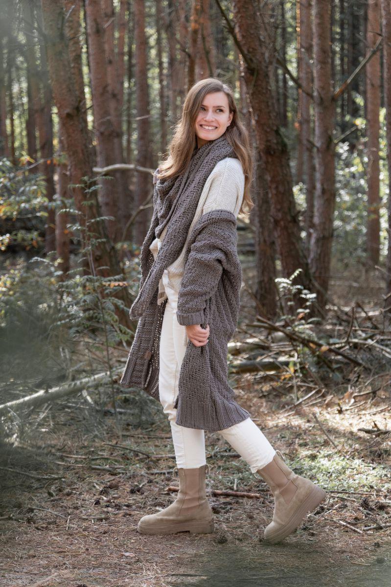 Knit Factory Sally Omslagdoek Laurel/Stone Green