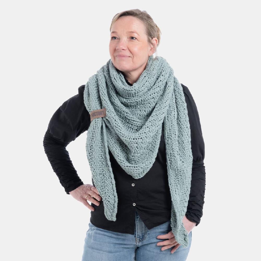 Knit Factory Sally Omslagdoek Stone Green