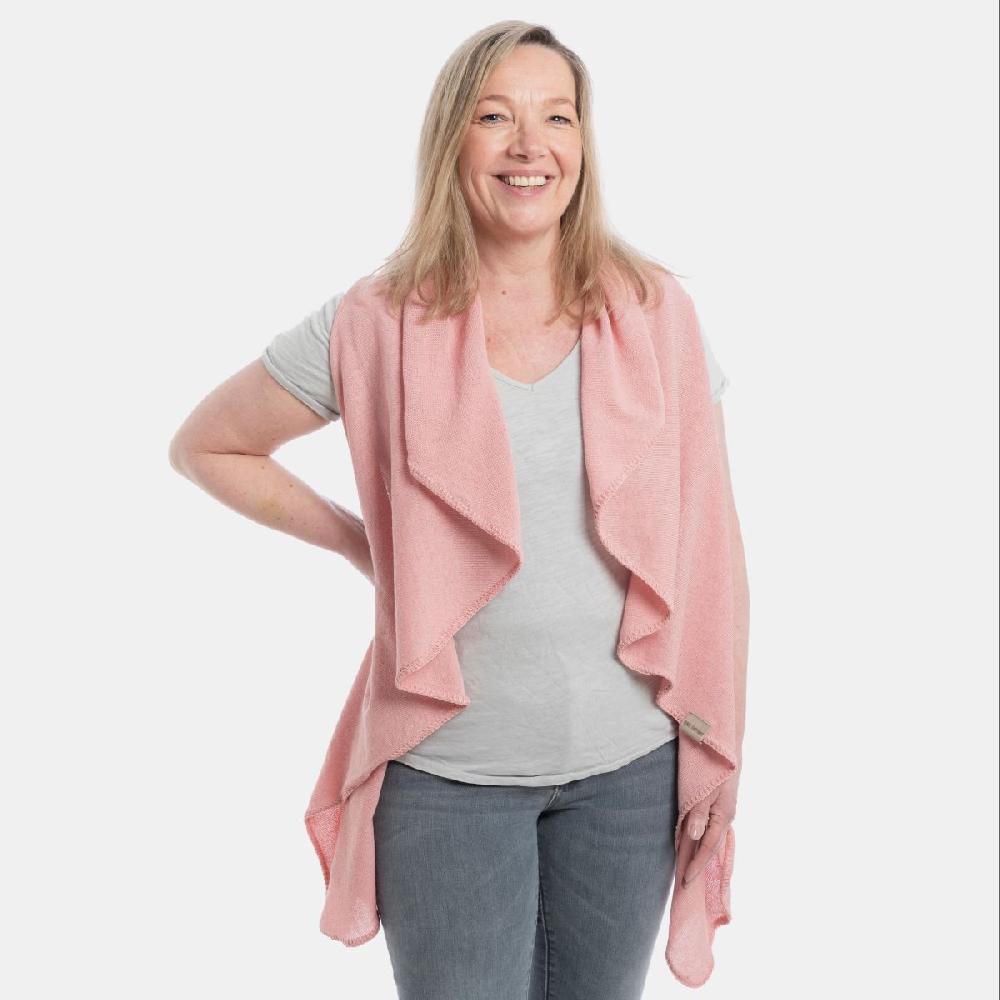 Knit Factory Senna Omslagvest Oud Roze