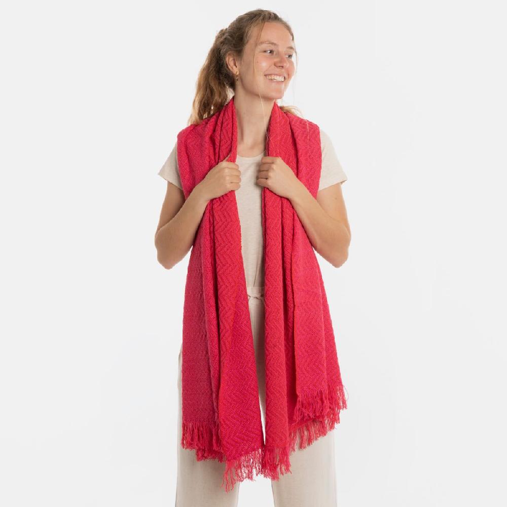Knit Factory Soleil Sjaal Bright Red/Fuchsia