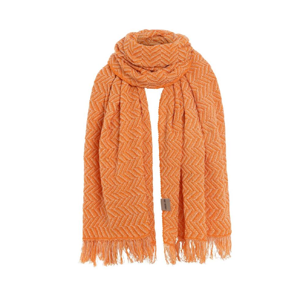 knit factory Soleil Sjaal Ecru/Orange