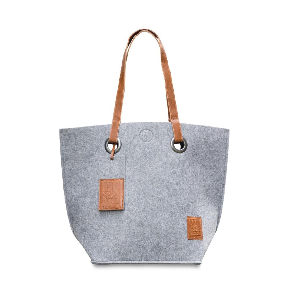 knit factory Tess Shopper Licht Grijs