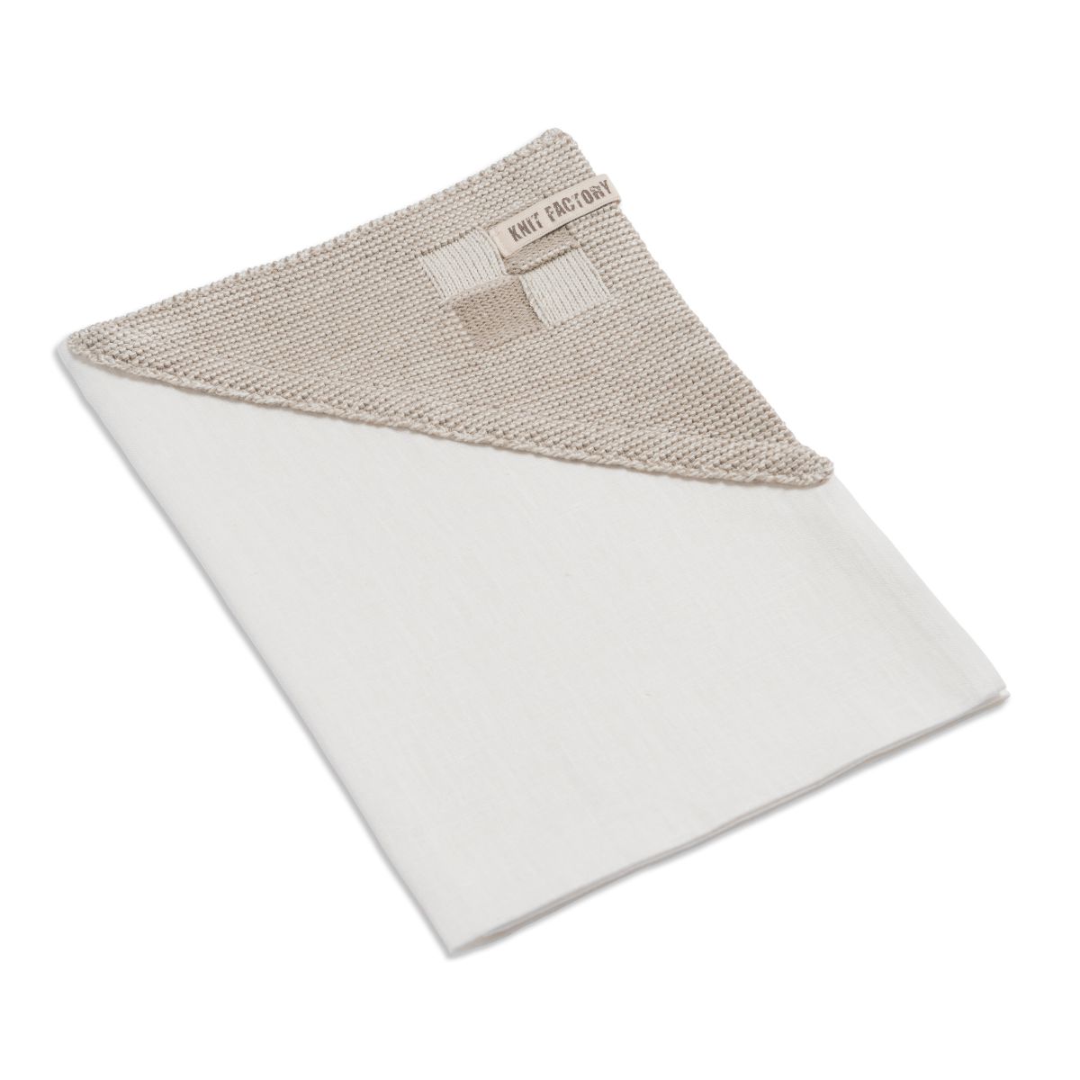 Knit Factory Theedoek Block Ecru/Linnen
