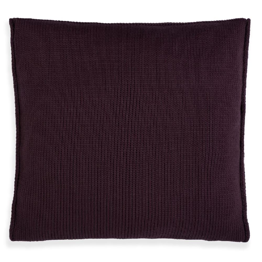 Knit Factory Uni Kussen Aubergine - 50x50