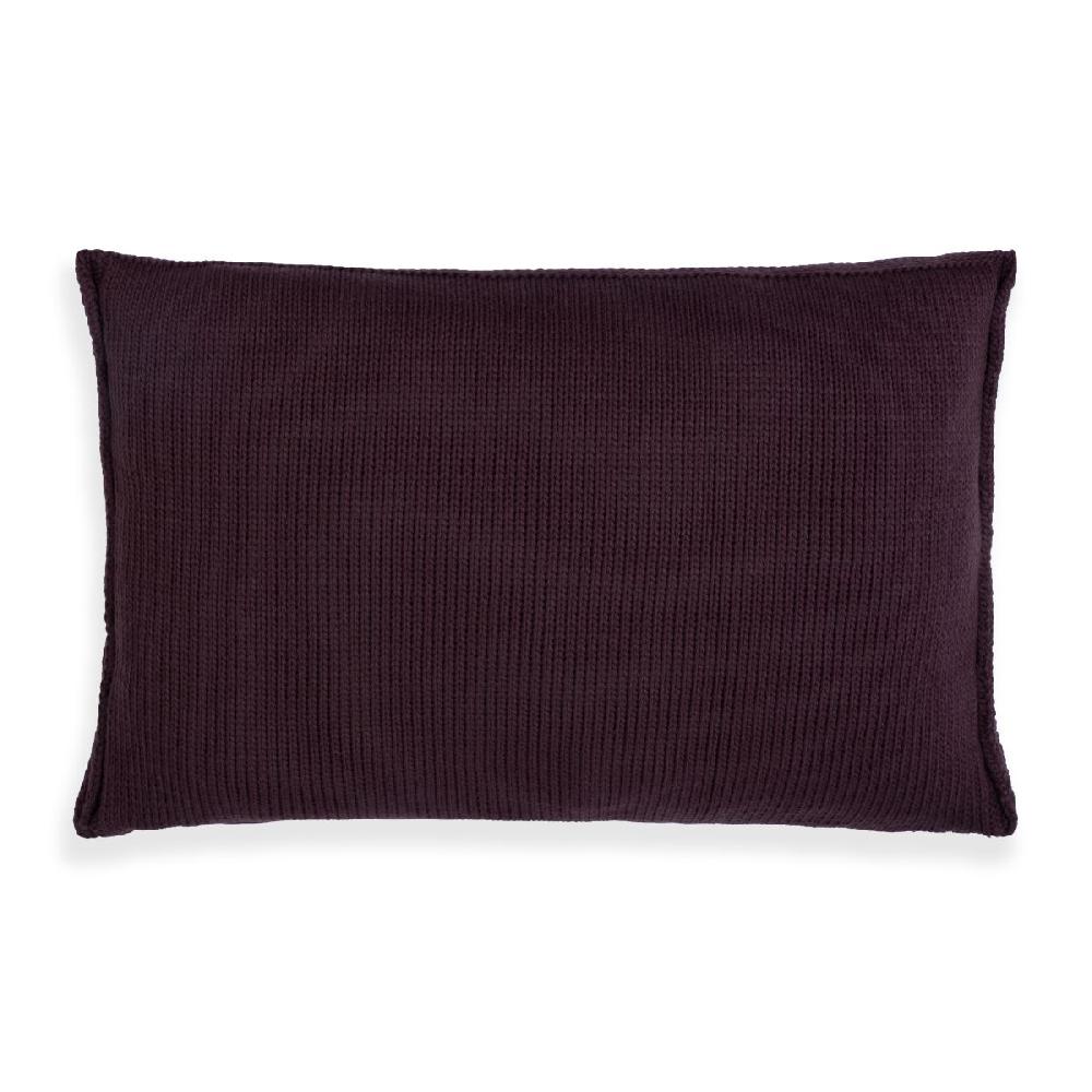 Knit Factory Uni Kussen Aubergine - 60x40