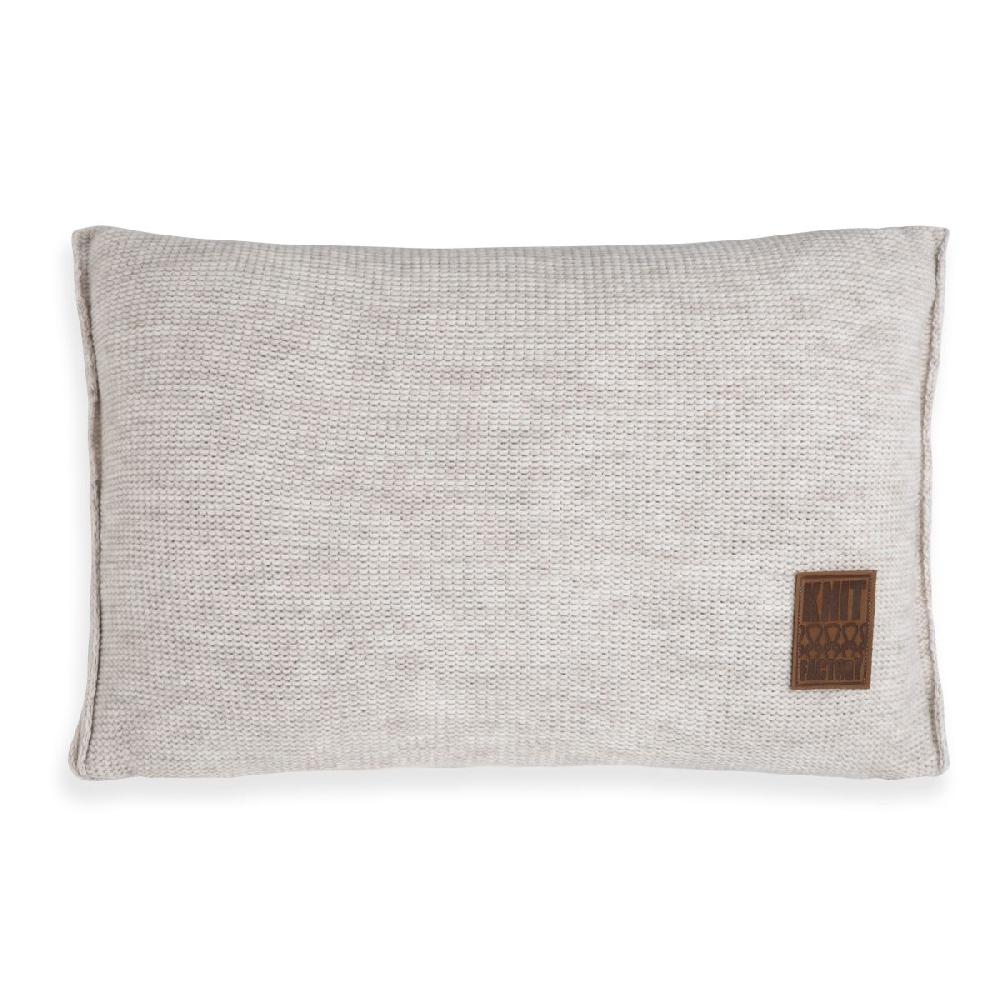 knit factory Uni Kussen Beige - 60x40