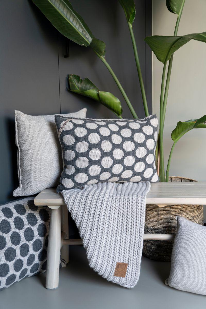 Knit Factory Uni Kussen Iced Clay - 50x50