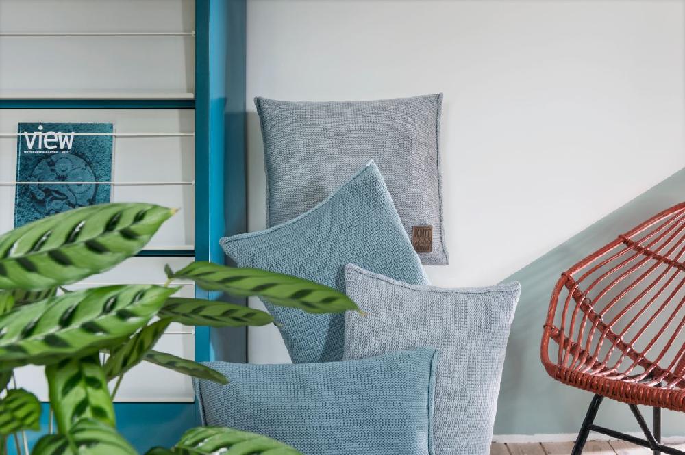 Knit Factory Uni Kussen Licht Grijs - 60x40