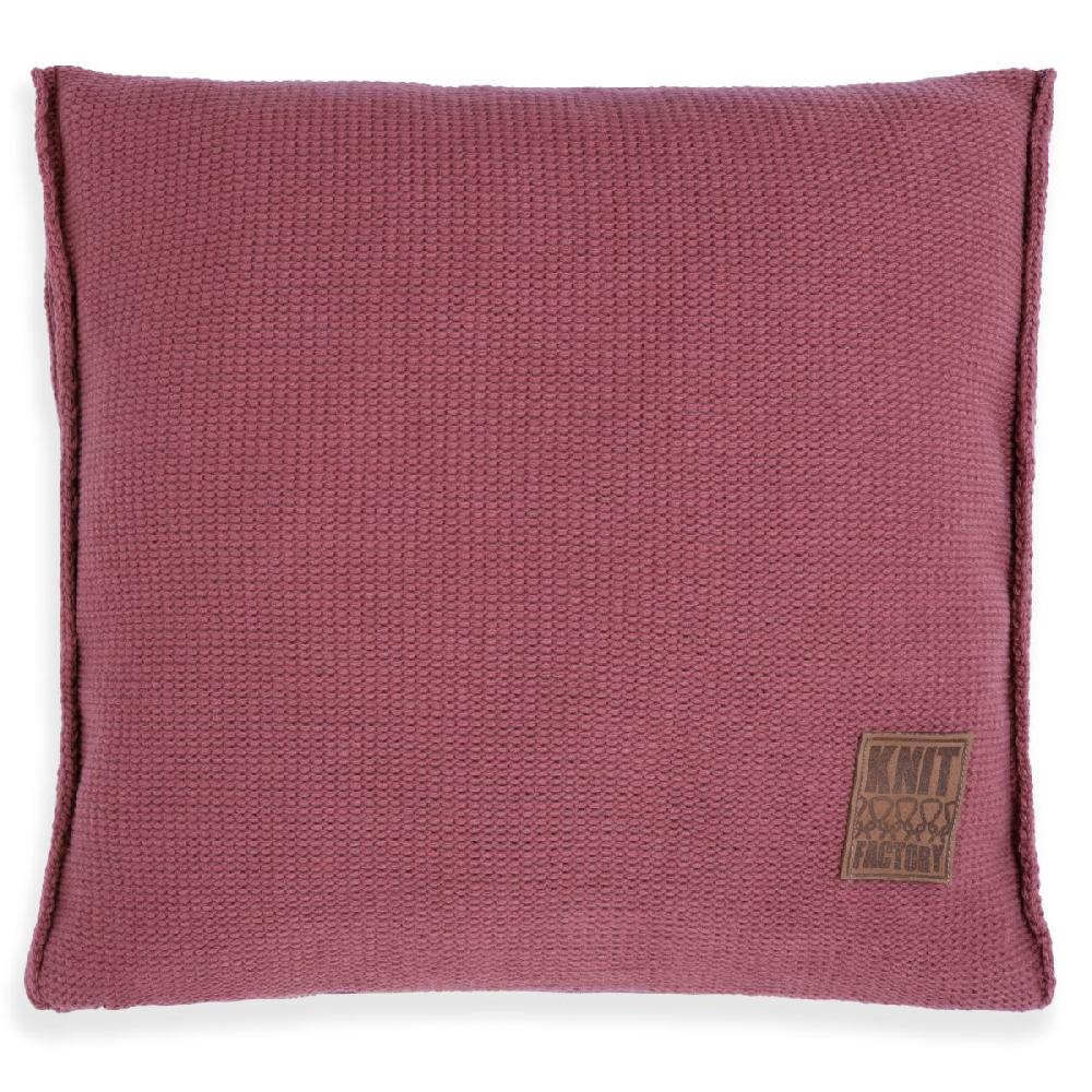 knit factory Uni Kussen Stone Red - 50x50
