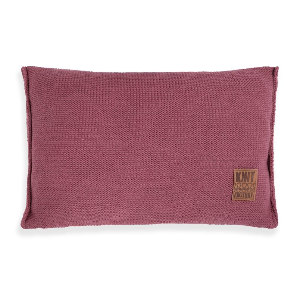 knit factory Uni Kussen Stone Red - 60x40