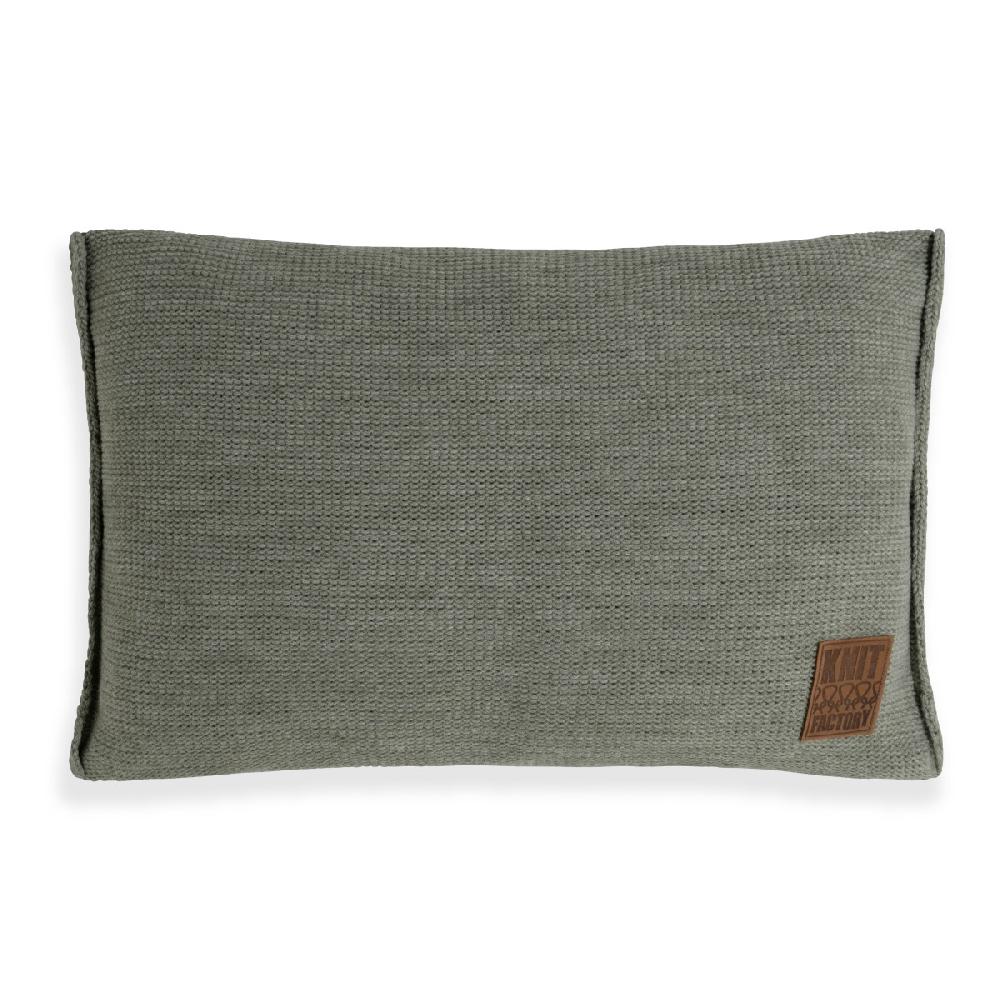 knit factory Uni Kussen Urban Green - 60x40