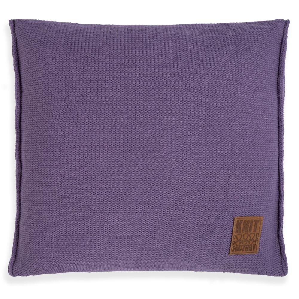 knit factory Uni Kussen Violet - 50x50