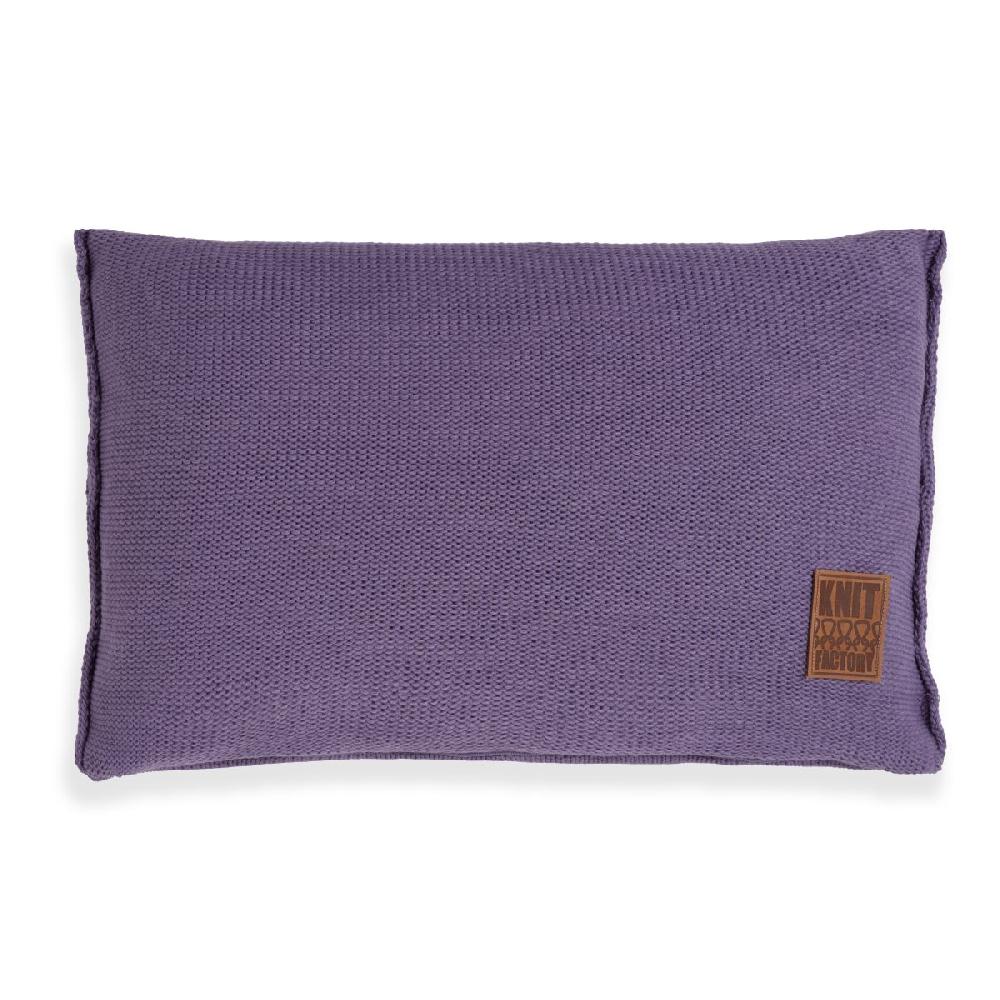 knit factory Uni Kussen Violet - 60x40
