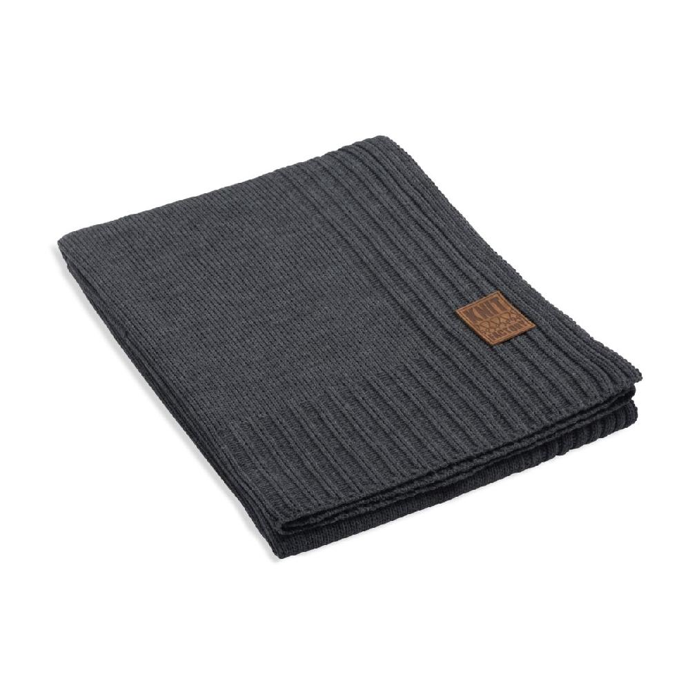 knit factory Uni Plaid Antraciet