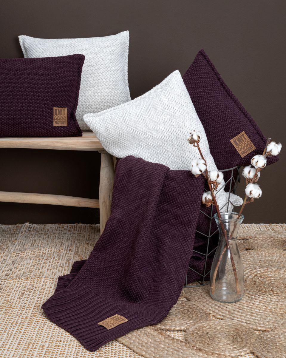 Knit Factory Uni Plaid Aubergine